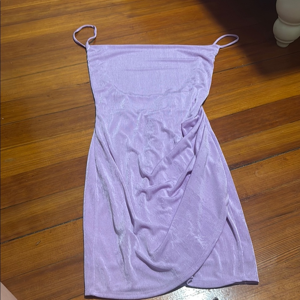 Lucy in the Sky Silver Spaghetti Strap Slip Mini Dress